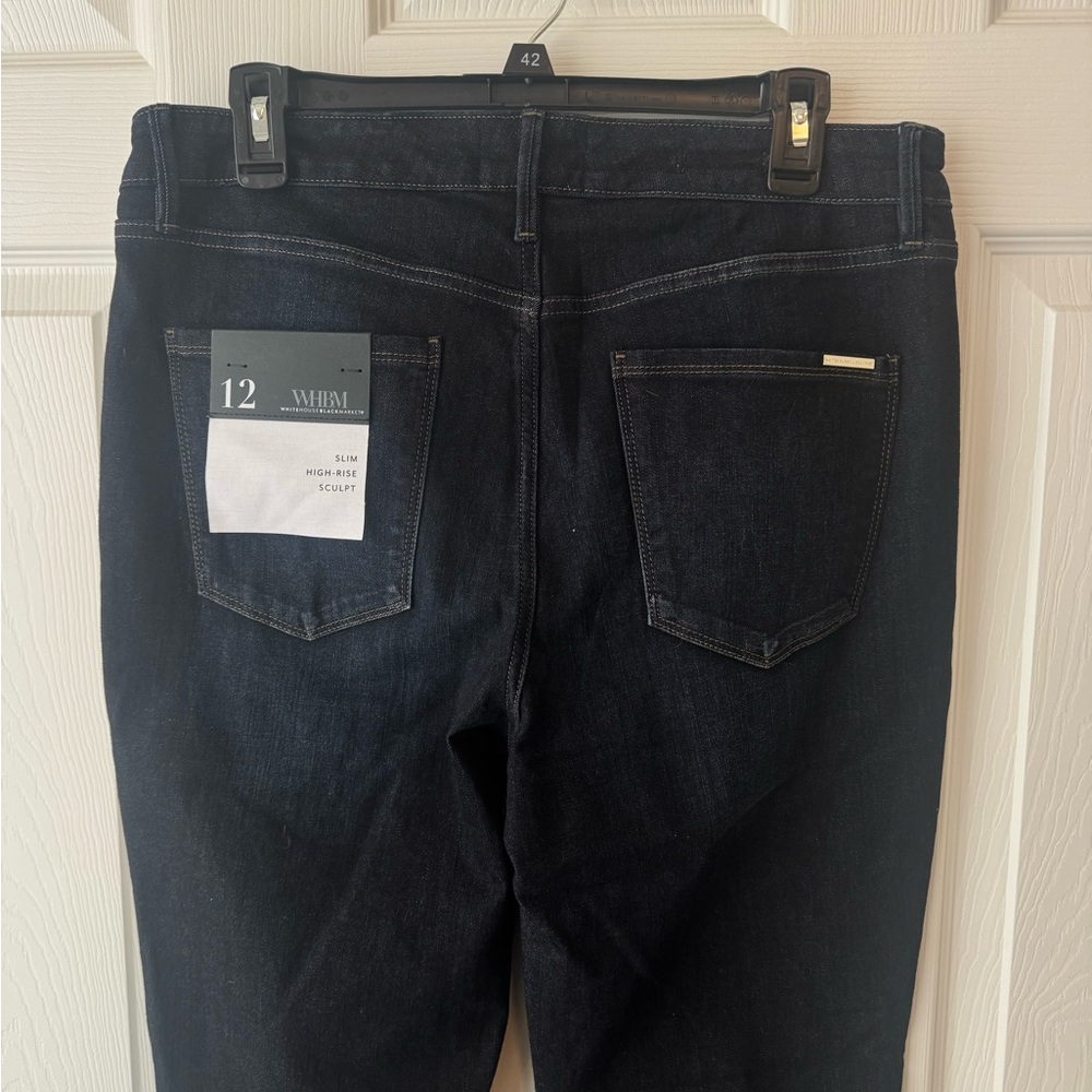 WHBM High Rise Slim Sculpt Jeans - Picture 4 of 6